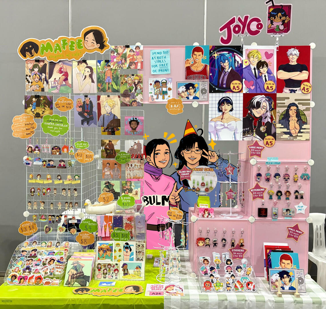 Melb Kaiga Convention FEB 2025 | @rnafeee (left) and @pinkjuiceboxes (right)