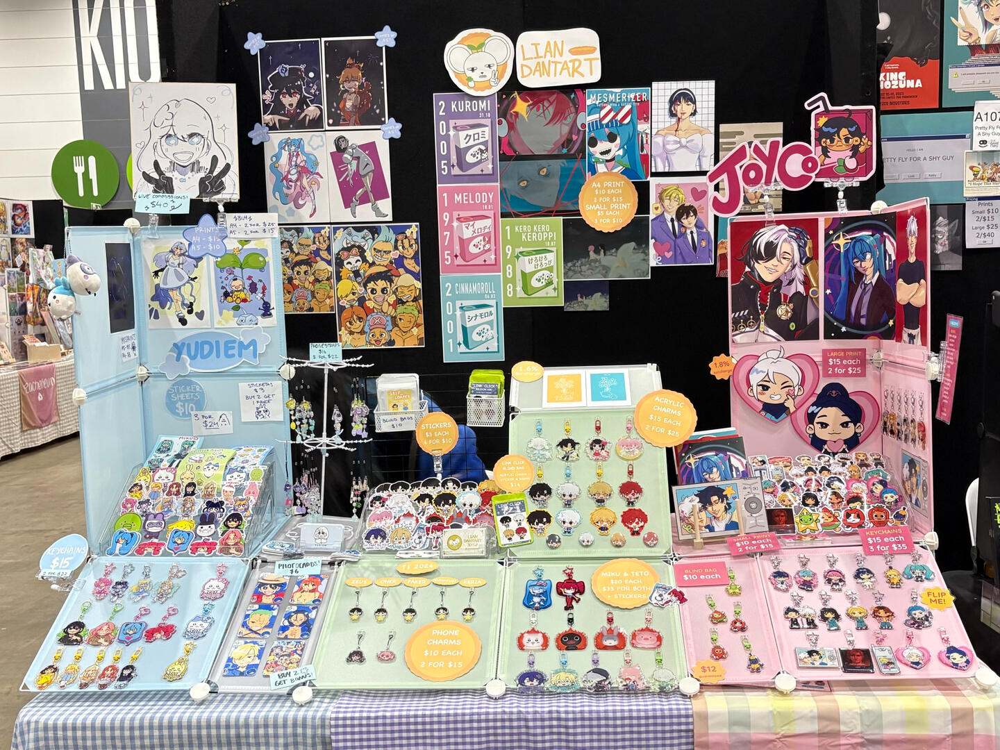 The Game Expo Melb MARCH 2025 | @yu_diem (left), @liandantart (middle) and @pinkjuiceboxes (right)